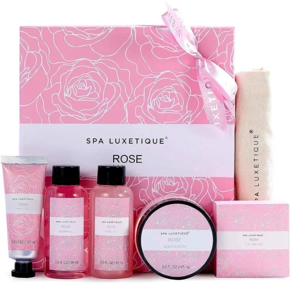NWT Spa Luxetique Rose Gift Set - Picture 1 of 7